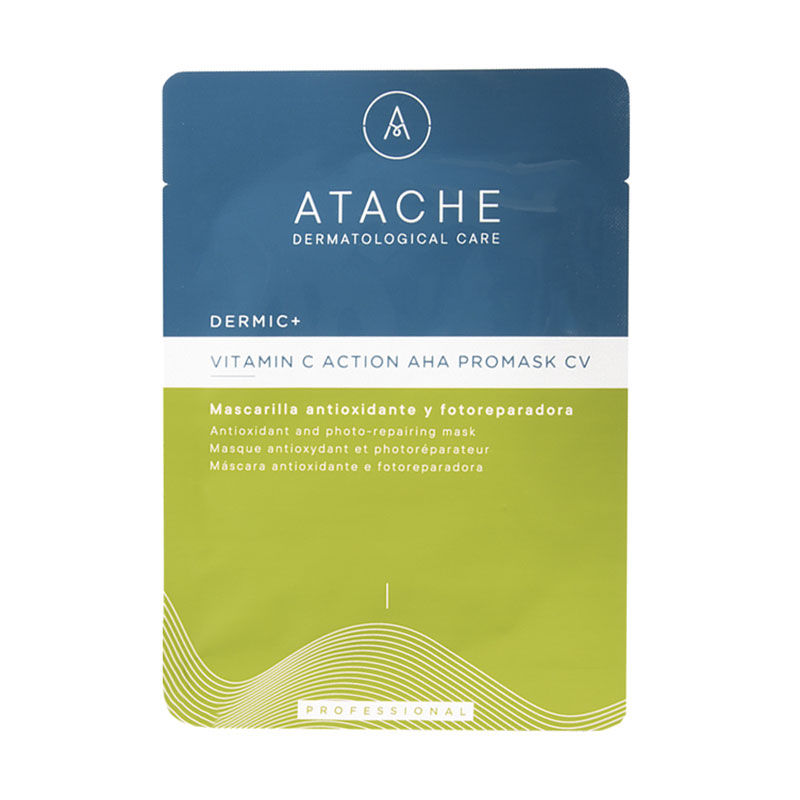 Уцінка! Антиоксидантна відновлювальна маска для обличчя Atache Vitamin C Action AHA Promask CV з вітаміном С, 1 шт